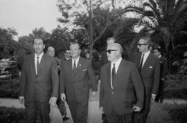 Visita del ministro alemán de la Vivienda a la Escuela de Formación Profesional Francisco Franco. Mayo de 1963. Málaga, España.