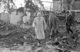 Derribo viviendas del Arroyo del Cuarto. 1958-12. Inundaciones de 4 de diciembre de 1958. Málaga, España.