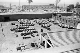 Industrias, barrio de Huelin. Playas de San Andrés. 1959, junio. Málaga, España.