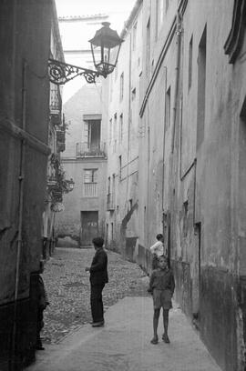 Calle Ancla (Muro de Espartería). Hacia 1940. Málaga, España.