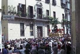 Semana Santa de Málaga. Nuestro Padre Jesús a su entrada en Jerusalén (Pollinica). Domingo de Ramos. Marzo de 1986. España.