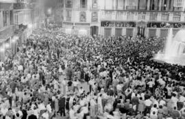 Plaza de la Constitución. Fuente de las Gitanillas. Inauguración el 11 de Julio de 1960. Málaga, España.