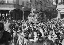 Semana Santa de Málaga. Nuestro Padre Jesús a su entrada en Jerusalén (Pollinica). Domingo de Ramos. Hacia 1939. España.