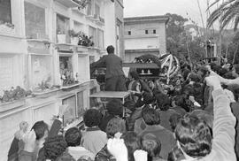 Entierro de Manuel José García Caparrós, tras la manifestación por la autonomía de Andalucía. 1.7. 1977-12-05. Málaga, España