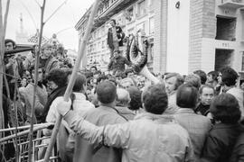 Entierro de Manuel José García Caparrós, tras la manifestación por la autonomía de Andalucía. 1.8. 1977-12-05. Málaga, España