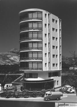 Maqueta del edificio de viviendas calle Cortina del Muelle, número 13. Marzo de 1963. Málaga, España.