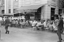Cafetería Solymar. Plaza de la Marina. Agosto de 1963. Málaga, España.