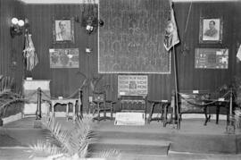 Exposición de trabajos de aprendices del Frente de Juventudes en Ronda. Málaga. Febrero de 1954. Málaga. España.