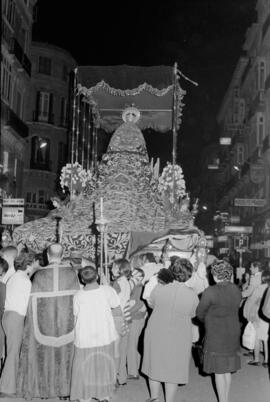 Semana Santa de Málaga. María Santísima del Gran Perdón. Domingo de Ramos. Marzo de 1972. España.