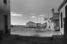 Vista desde calle López Pinto.  El Bulto. Viviendas junto a las playas de San Andrés. Málaga. España.