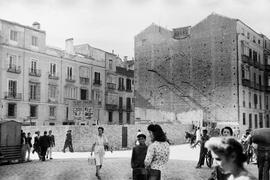 Calle Atarazanas  y calle Panaderos. Hacia 1943-1944. Málaga, España.