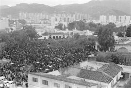 Entierro de Manuel José García Caparrós, tras la manifestación por la autonomía de Andalucía. 1.1. 1977-12-05. Málaga, España.