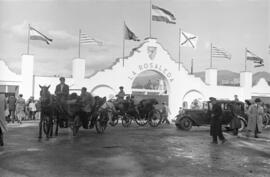 Estadio de fútbol La Rosaleda. Nueva fachada. Málaga. Enero de 1951.  Málaga, España