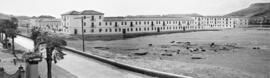 Construcción barriada en Ciudad Jardín. 1954, noviembre. Málaga. España.