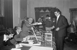 Ayuntamiento de Málaga. Constitución primera corporación municipal democrática. 19 de abril de 1979. España. 11