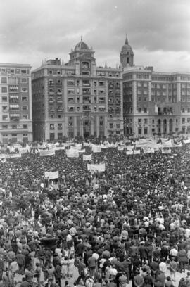 Visita oficial de Franco a Málaga. 1961, 27 y 28 de abril. Plaza de la Marina. Málaga, España