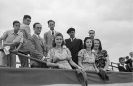 Inauguración del estadio de fútbol La Rosaleda. Partido CD Málaga contra Sevilla FC. Septiembre de 1941. Málaga, España.