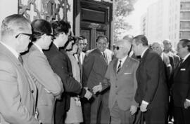 Visita del ministro de la Gobernación, Camilo Alonso Vega, al Hospital Civil. Marzo de 1967. Málaga (España)