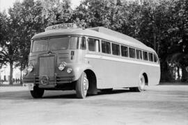 Autobuses urbanos montados en la factoría Taillefer. Parque de Málaga. Agosto de 1952. España