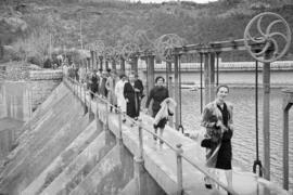 Presa del Embalse del Conde del Guadalhorce. Caminito del Rey. Hacia 1950. Málaga, España