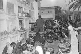 Entierro de Manuel José García Caparrós, tras la manifestación por la autonomía de Andalucía. 1.7. 1977-12-05. Málaga, España