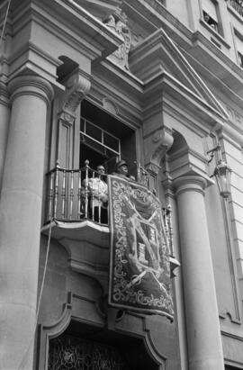Visita oficial de Franco a Málaga. 27 y 28 de abril de 1961. Discurso desde la plaza de Queipo de LLano. Málaga, España