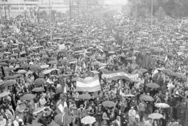 Manifestación por la autonomía de Andalucía. 1977-12-04. Málaga, España. 1.9. Manifestación.