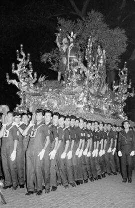 Semana Santa de Málaga. Nuestro Padre Jesús del Prendimiento. Domingo de Ramos. Marzo de 1959. España.