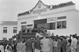 Bendición del mercado municipal. Enero de 1954. Málaga. España.