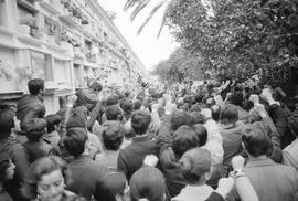 Entierro de Manuel José García Caparrós, tras la manifestación por la autonomía de Andalucía. 1.5. 1977-12-05. Málaga, España.