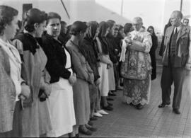 Cárcel de mujeres. Presas de la Guerra Civil Española. Hacia 1940. Málaga. España.