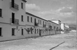 Construcción barriada en Ciudad Jardín. 1954, noviembre. Málaga. España.