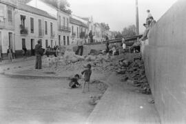 Pasillo de Natera y Escuelas del Ave María. Hacia 1949. Málaga, España.