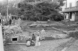 Destrozos en Villa Consuelo, de José Gómez Mercado, por las inundaciones del 29 de octubre de 1955.  Málaga. España.