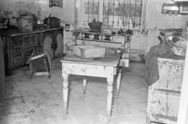 Destrozos en Villa Consuelo, de José Gómez Mercado, por las inundaciones del 29 de octubre de 1955.  Málaga. España.