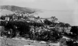Barrio del Limonar y el litoral. En el centro derecha, Hotel Caleta Palace. Málaga (España)
