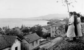 Barrio de la Malagueta. Paseo de Sancha. Baños de Apolo. Farola. Hotel Miramar. Palacio de la Tinta. Comandancia Militar de Marina. Puerto. Málaga (España)
