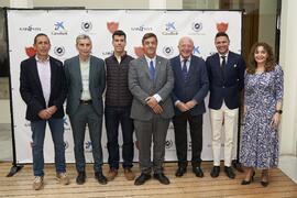 Foto de grupo. I Premios del Aula de Economía y Deporte de la Universidad de Málaga. Edificio del Rectorado. Febrero de 2024