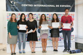 Graduación de los alumnos del CIE de la Universidad de Málaga. Centro Internacional de Español. Mayo de 2015