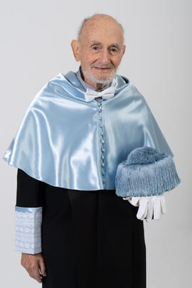 Retrato de Brian Harris previo a su investidura como Doctor "Honoris Causa" por la Facultad de Filosofía y Letras de la Universidad de Málaga. Edificio del Rectorado. Febrero de 2020