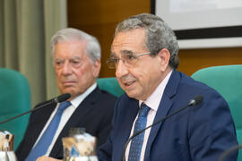 José Ángel Narváez. Acto de clausura del curso "La ciudad como arquetipo. Literatura, historia y arte. Europa y América". Edificio del Rectorado. Septiembre de 2018