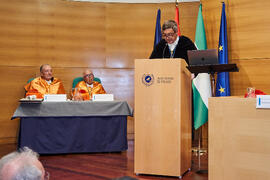 Discurso de Teodomiro López. Investidura de Jorge Martínez-Vázquez como Doctor "Honoris Causa" por la Universidad de Málaga. Edificio del Rectorado. Julio de 2025