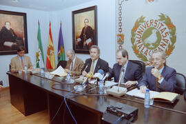 Presentación de los planos de la ampliación del Campus de Teatinos de la Universidad de Málaga. Málaga. Julio de 1996