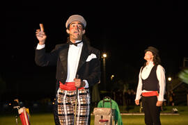 Actuación del trío humorístico. Inauguración del Campeonato Mundial Universitario de Golf. Antequera Golf. Junio de 2010
