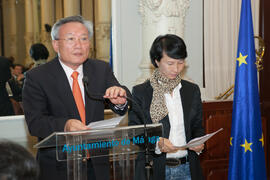 Park Sang-Eung en la cena de inauguración de la X Tribuna España - Corea. Ayuntamiento de Málaga. Octubre de 2015