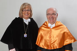 Retratos de D. Juan Jiménez Aguilar como Doctor "Honoris Causa" por la Universidad de Málaga. Junio de 2009