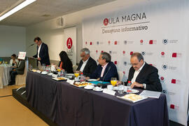 Intervención de Miguel Gaona. Desayuno Informativo de Aula Magna con motivo de su XX Aniversario. Consejo de Estudios Sociales y Comercio de la Universidad de Málaga. Mayo de 2018