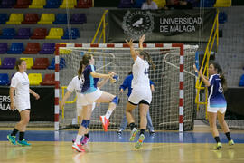 Partido Universidad de Málaga - Universidad de Primorska. Categoría femenina. Campeonato Europeo Universitario de Balonmano. Antequera. Julio de 2017