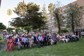 Asistentes al acto homenaje al personal jubilado de la Facultad de Ciencias Económicas y Empresariales. Campus de El Ejido. Septiembre de 2022