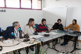 José Ángel Narváez en la Cadena COPE. Jornadas de Puertas Abiertas de la Universidad de Málaga. Complejo Polideportivo Universitario. Abril de 2016
